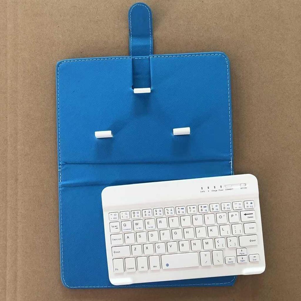 Universal Mobile Phone Keyboard  +  Leather  Case Set Portable Wireless Bluetooth-compatible