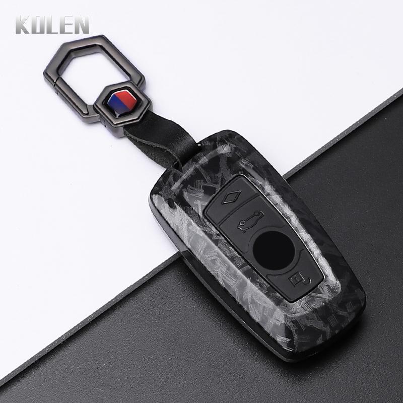 Abs Carbon Fiber Style Car Key Case Cover For Bmw 1 3 5 7 Series X1 X3 X4 X5 F10 F15 F16 F20 F30 F18 F25 M3 M4 Accessories Fob