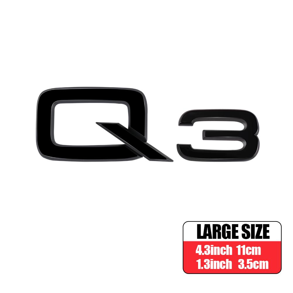 3D ABS Letters Emblem for Audi A3 A4 A5 A6 A7 A8 Q2 Q3 Q5 Q7 A4L A6L A8L Car Rear Trunk Badge Tail Logo Decoration Sticker Decal