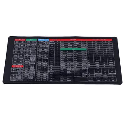 Kısayollar Mousepad 15,7 inç Geniş 35,4 inç Uzun Kaymaz Yıkanabilir Renk Solmaz Klavye Kısayolu Mouse Pad