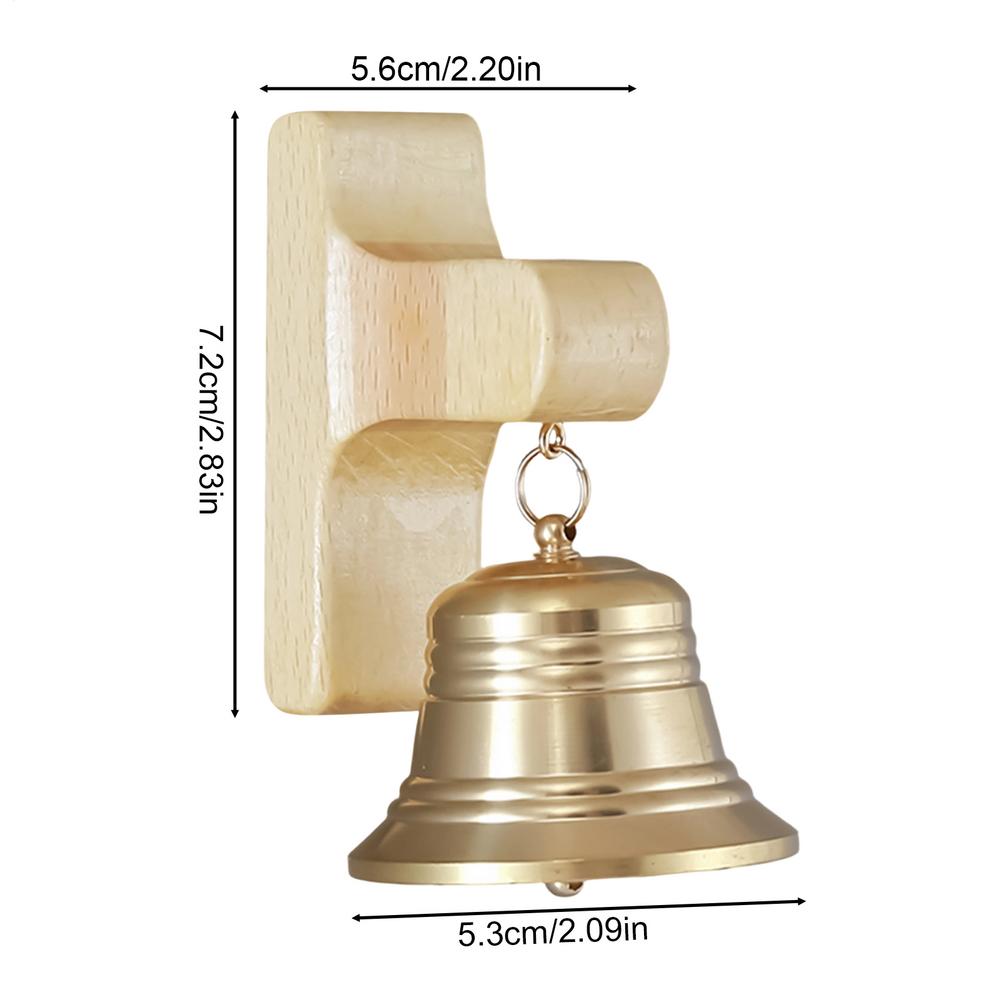 Magnetic Wooden Chime Decorative Copper Bell Magnetic Wooden Chime Reminder Door Bell Entrance Bedroom Welcome Doorbell