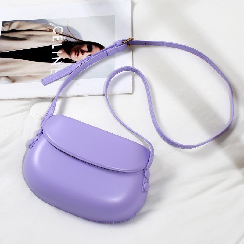 Pressure Shell Bag, Candy Color Saddle Bag, Women'S Fashion Versatile Small Square Bag, Solid Color Mobile Phone Bag, Shoulder Messenger Bag.