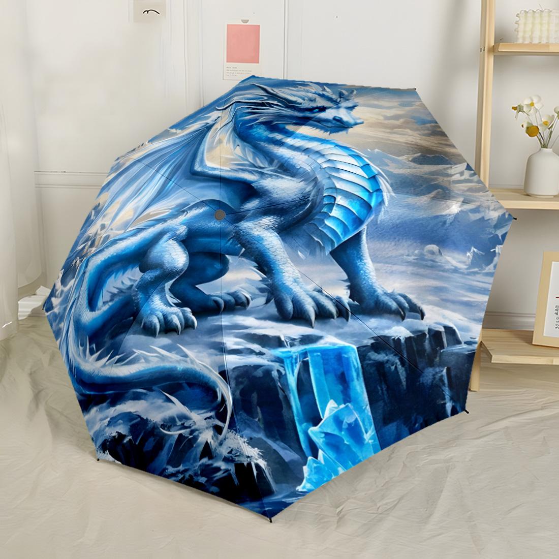 

Tyrannosaurus Rex in Motion Automatic Umbrella Compact 8 Rib Lightweight Compact Design Travel Essential Outdoor Accessory Stylish Gift for Women