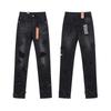 Mens Slim Fit Jeans Punk Style Distressed Printed Denim Pants Teens Casual Wear
