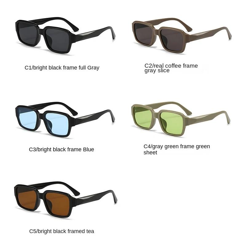 1/2PACK New Year Gift Retro Square Black Sunglasses Women Luxury Brand Designer Fashion Eyewear Men Outdoor UV400