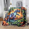 1pc Dinosaur Printing Lightweight Flannel Blanket, Comfortable and Warm Blanket, for Camping Sofa Bed and Couch Office, Gift