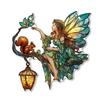 Xmas Tree Door Decorations Fairy & Gnome Christmas Acrylic Suncatcher, 2D Fantasy Elf Dwarf Window Hanging Unique Baubles Decor with Stained