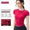 Alo Sco Women's Quick-Dry Short Sleeve Yoga Top - Slim Fit Fitness & Running Shirt