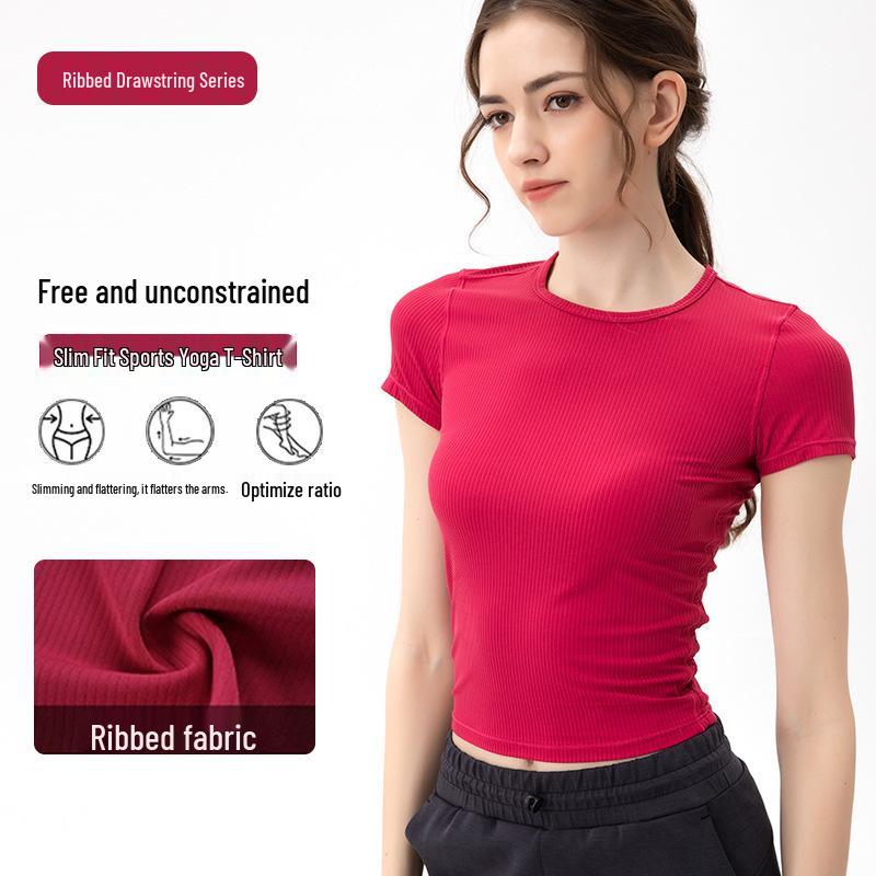 Alo Sco Women's Quick-Dry Short Sleeve Yoga Top - Slim Fit Fitness & Running Shirt