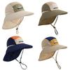 Wide Brim Outdoor Sports Hat Quick Dry Fishing Bucket Hat New Jungle Hiking Cap  for Boys Girls