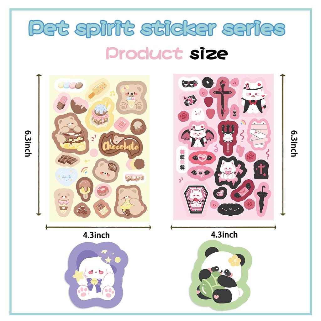 8 Cartoon Colorful Dream Collage Hands-on DIY Mobile Phone Case Laptop Decoration Waterproof Stickers