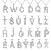 Moda Brillante A-Z Colgante de Letra Amuleto Collar 26 Inicial Alfabeto Nombre Cadena Clavícula Joyería de Fiesta Regalo