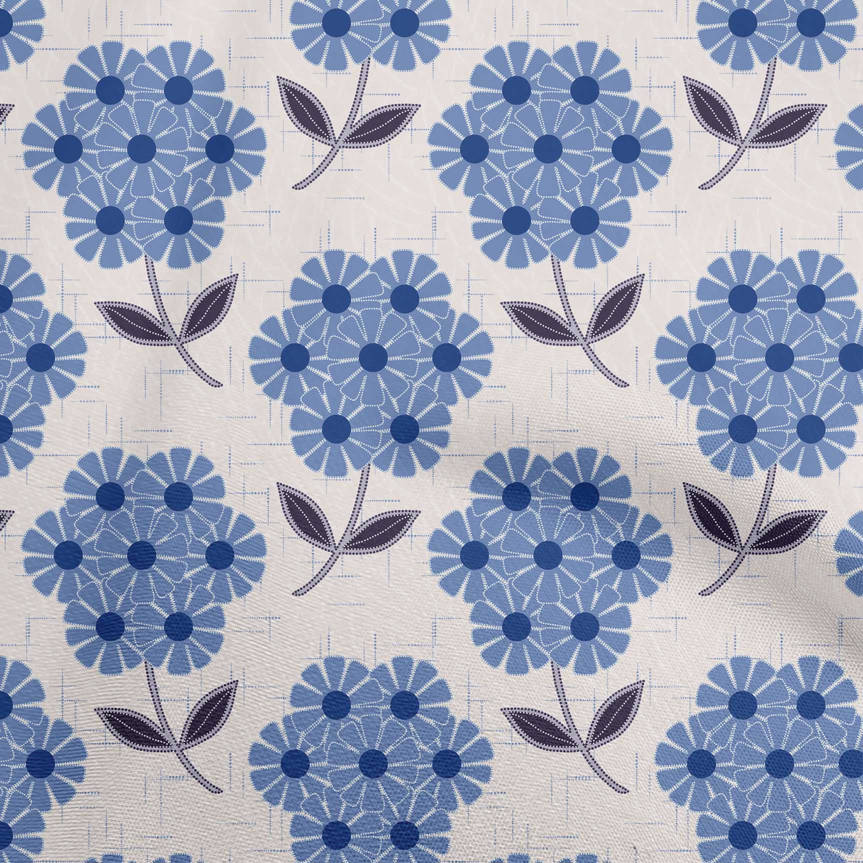 

oneOone Cotton Flex Light Green Fabric Dotted Floral Sewing Material Print Fabric By The Yard 40 Inch 42 Inch Wide - Viscose Chiffon середній синього кольору