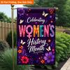 2D Flat, 2D Flat Printing Garden Flag 1pc, Celebrating Women S History Month Durable Single-Sided Print Yard Flag, Garden & Home Holiday Decoration, 2