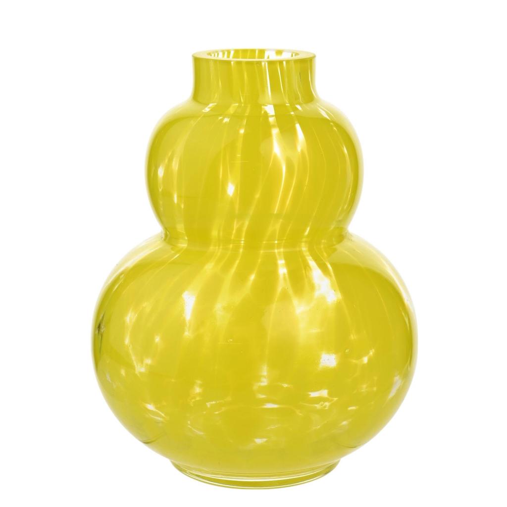 Hestia Curved Small Yellow Confetti Vase
