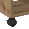 vidaXL Beistelltisch mit Rollen Artisan Eiche 50x30x55cm Holzwerkstoff