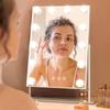 Hansong Makeup Actress Hollywood Tabletop Mirror with LED Adjustable Three Color Stepless Memory Tabletop LED White Mirror, Mirror, Mirror, Light,