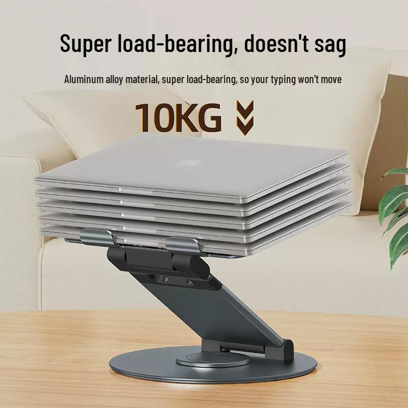 360° Rotating Height-Adjustable Foldable Laptop Cooling Stand