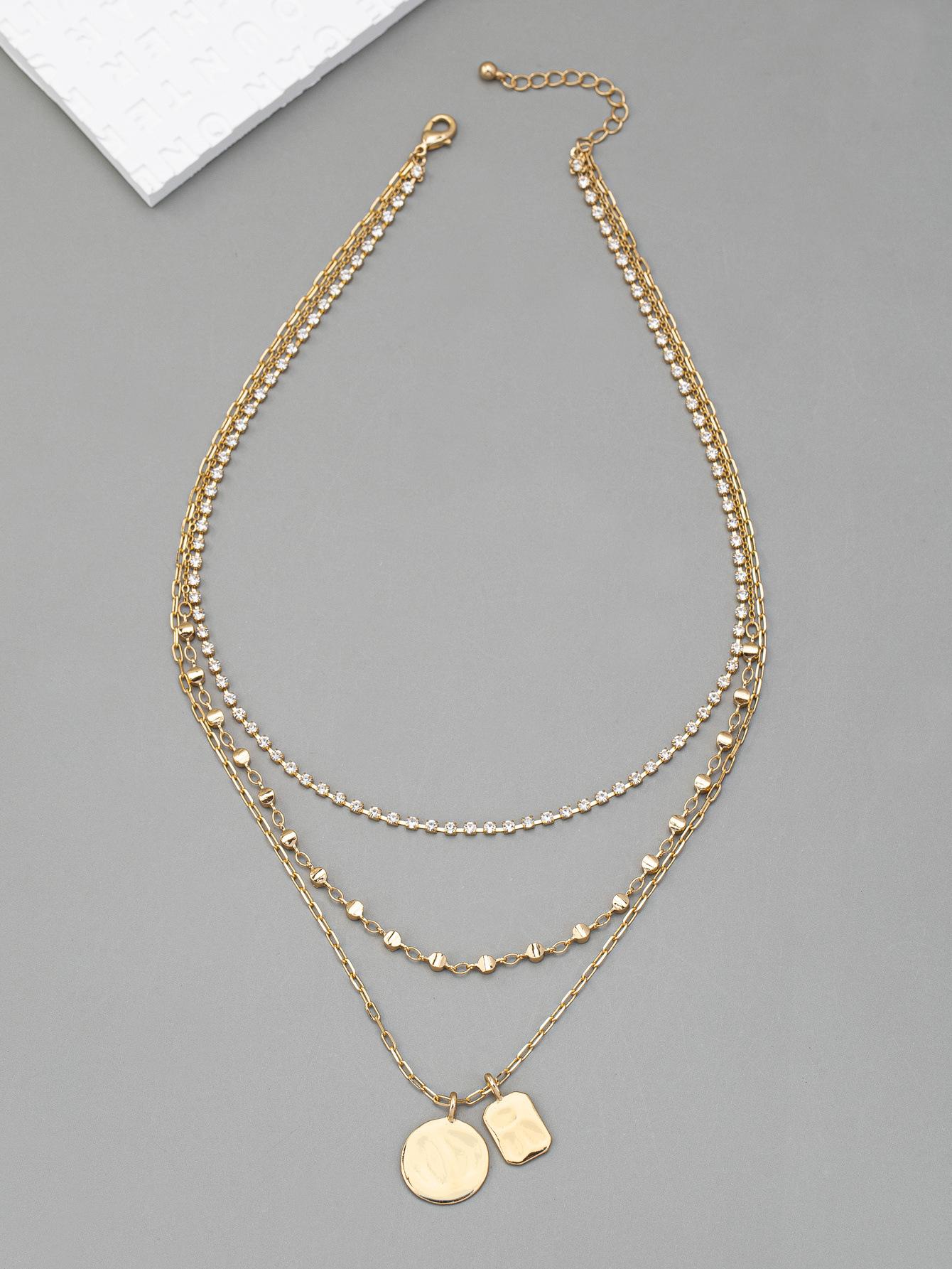 

Французское ретро металлическое многослойное ожерелье, горячий товар-аксессуар на Amazon