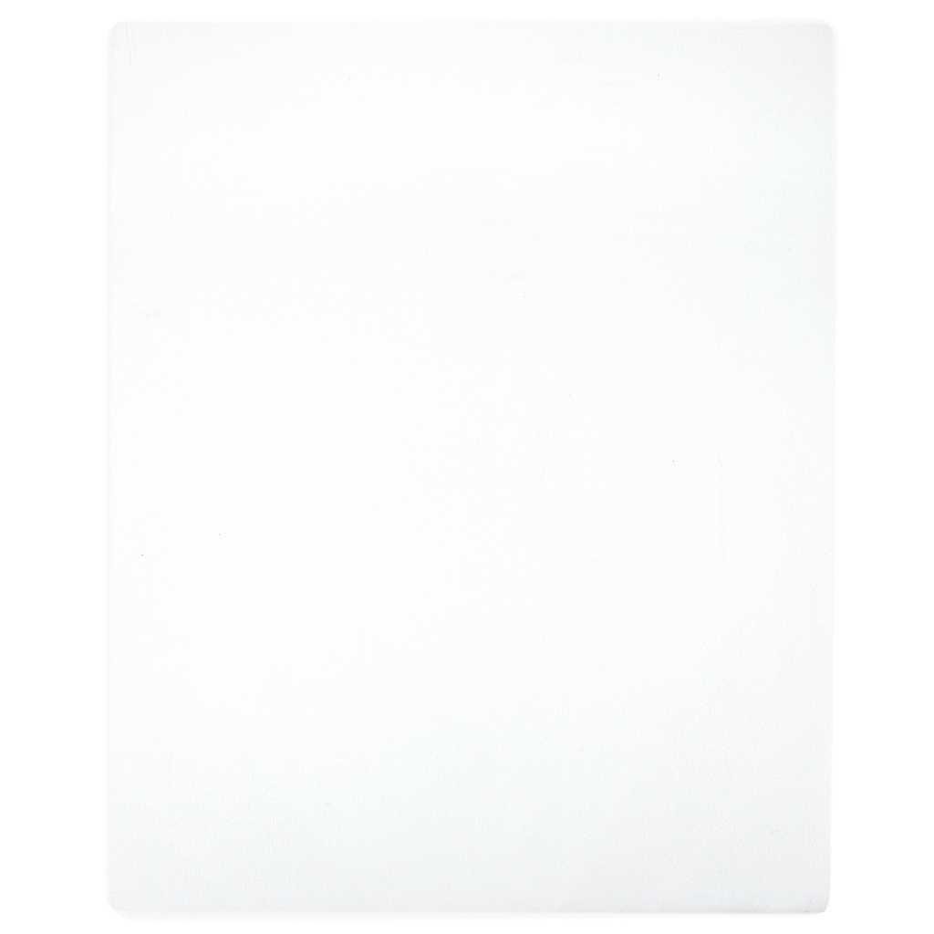 Vidaxl Prześcieradło, Białe, 160X200 Cm, Dżersej Bawełniany