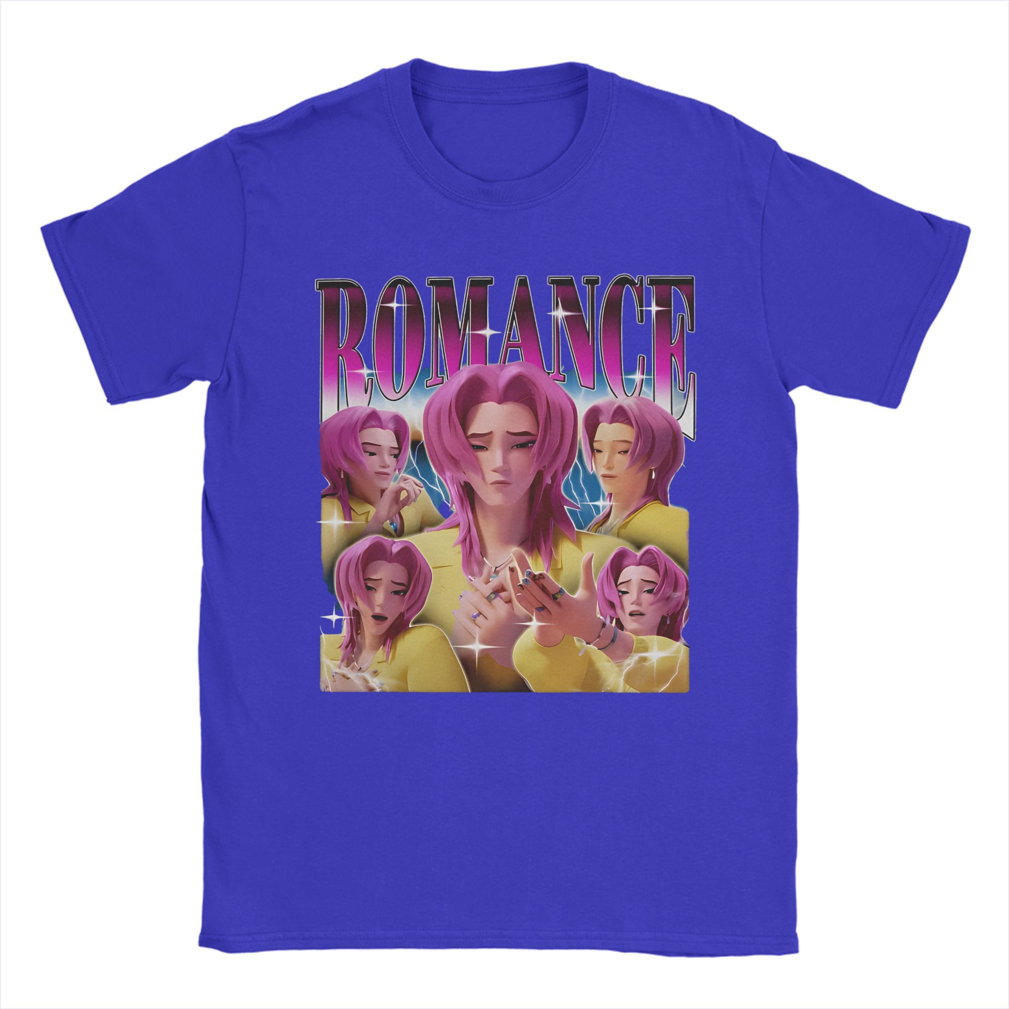 BenberFashion Demon Hunters Romance Saja Jongens T-shirts Heren Puur Katoen Grappig T-shirt Ronde Hals T-shirt Korte Mouw Tops Plus Size M