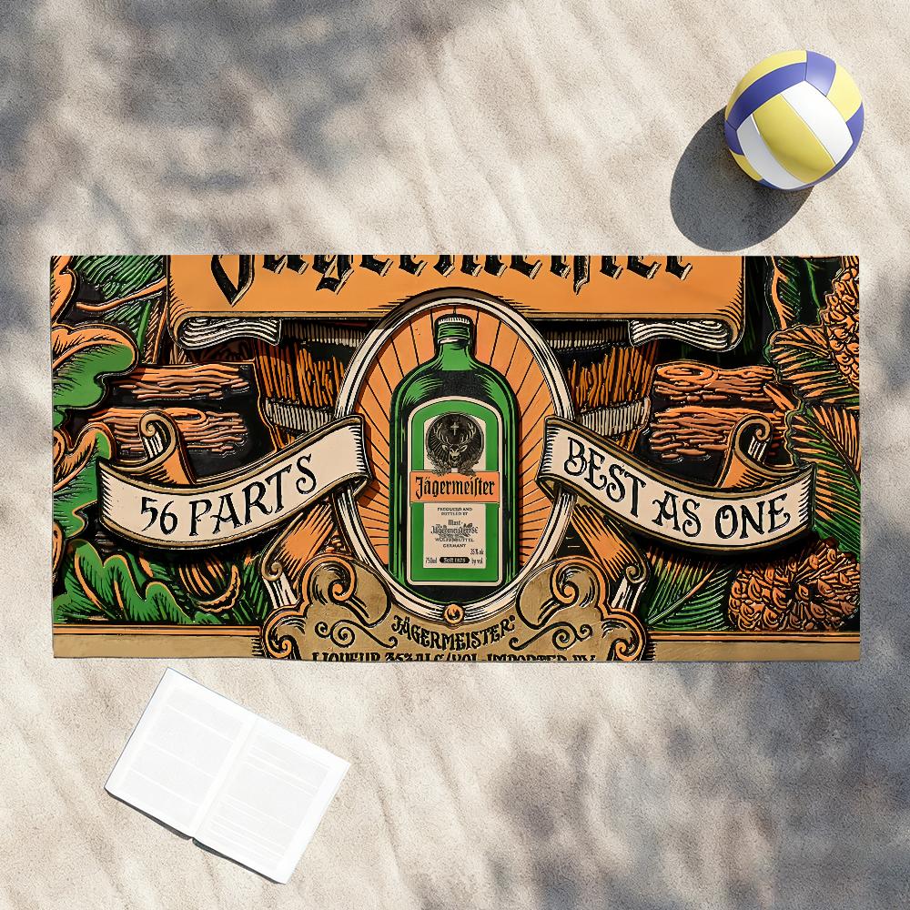 Fashion Cool Towel Shower Sauna Travel Spa Quick Dry Gym Accessories Soft J-Jagermeister-S Drink Large Beach Towels