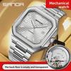 Men's Mechanical Square Watch Waterproof Calendar Solid Steel Strip Leisure Business Mechanical Watch