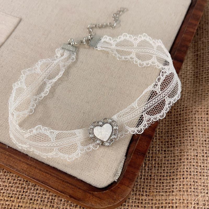Fashion Sexy Lace Necklace For Women Girls Vintage Lace Collarbone Chain Necklace Neck Jewelry Accessories