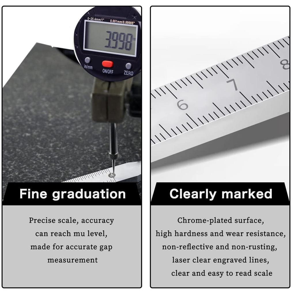 Feeler Gage Taper Gage 1-15mm Taper Gage 1-15mm Stainless Steel Gap Welding Feeler Hole Measure Tool with Storage Box Taper Gage