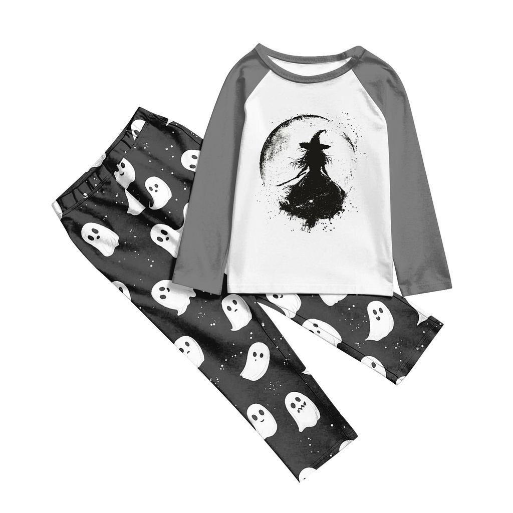 Halloween Day  Prints Family Matching Long Sleeve Tops+Pants Set Family Matching Sets