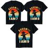 Kids Dabbing Birthday Shirt 7 Years Old Birthday Outfit Boys T-Shirt 8th 9th Birthday Presents Boys Fashion Graphic Saying Tee