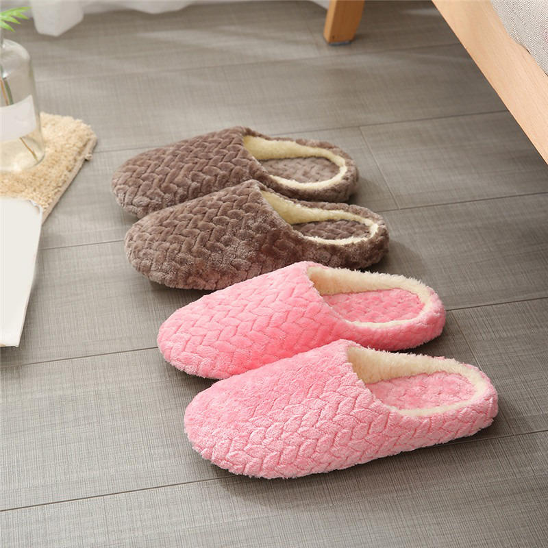 Women's Fashion Japanese Soft Slide Slippers Flat Bottom Cotton Slippers Non-Slip Indoor Comfortable All-Match Slippers