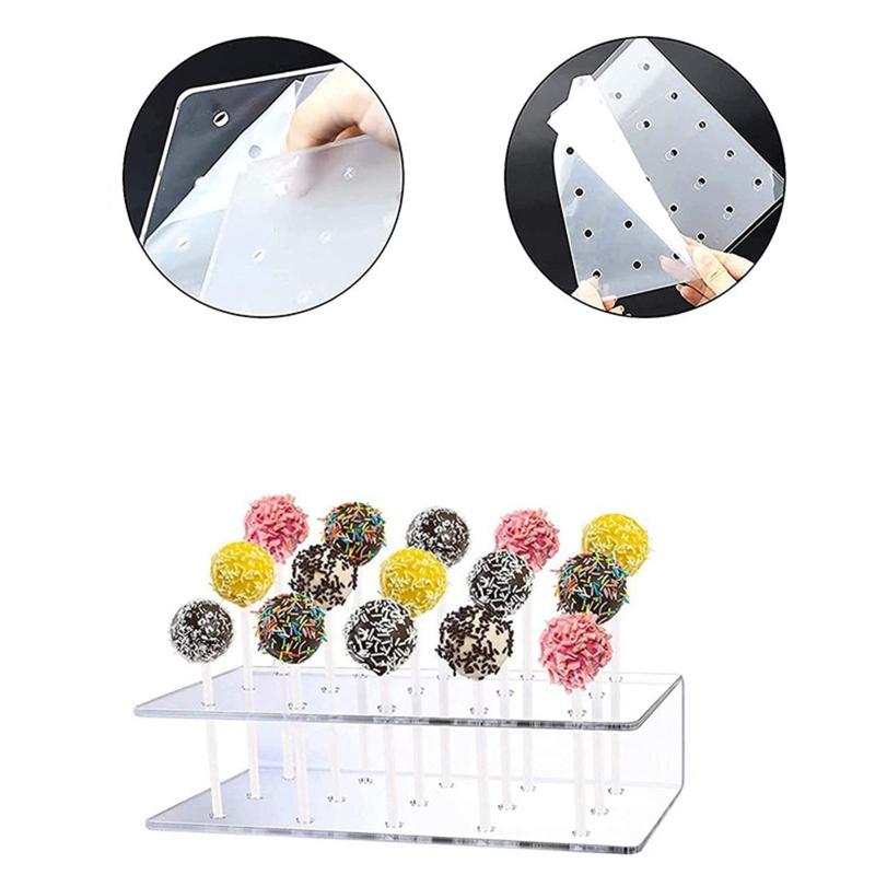 Clear Acrylic Lollipop Holder 15 Hole Durable Candy Support Holders Supplies for Chocolate Stick Cake Shopping Mall