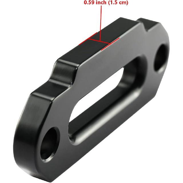 Ucreative Aluminum Hawse Fairlead For ATV 2000-3500 LBs Winch 4 7/8" (124Mm) Mount Glossy (Black)