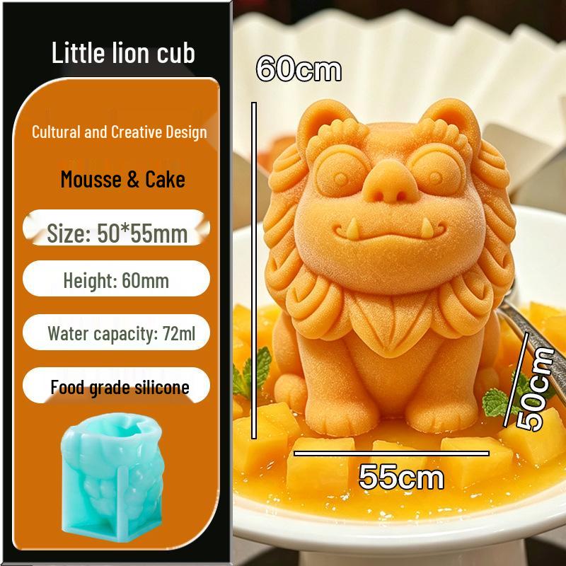 In-Stock Silicone Sheep Mousse Mold - 3D Cartoon, Food-Grade, Cute & Creative Design