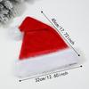 Gifts Long Christmas Santa Hat Faux Fur Trim Thickened Soft Fabric Christmas Hat Pom Pom Festive Santa Cap Christmas Parties