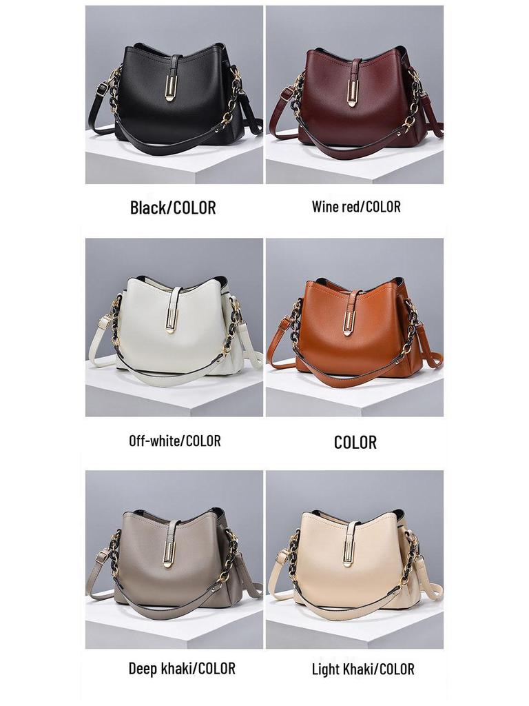Women's 2025 Fashion Bucket Bag - Large Capacity Textured Shoulder & Crossbody