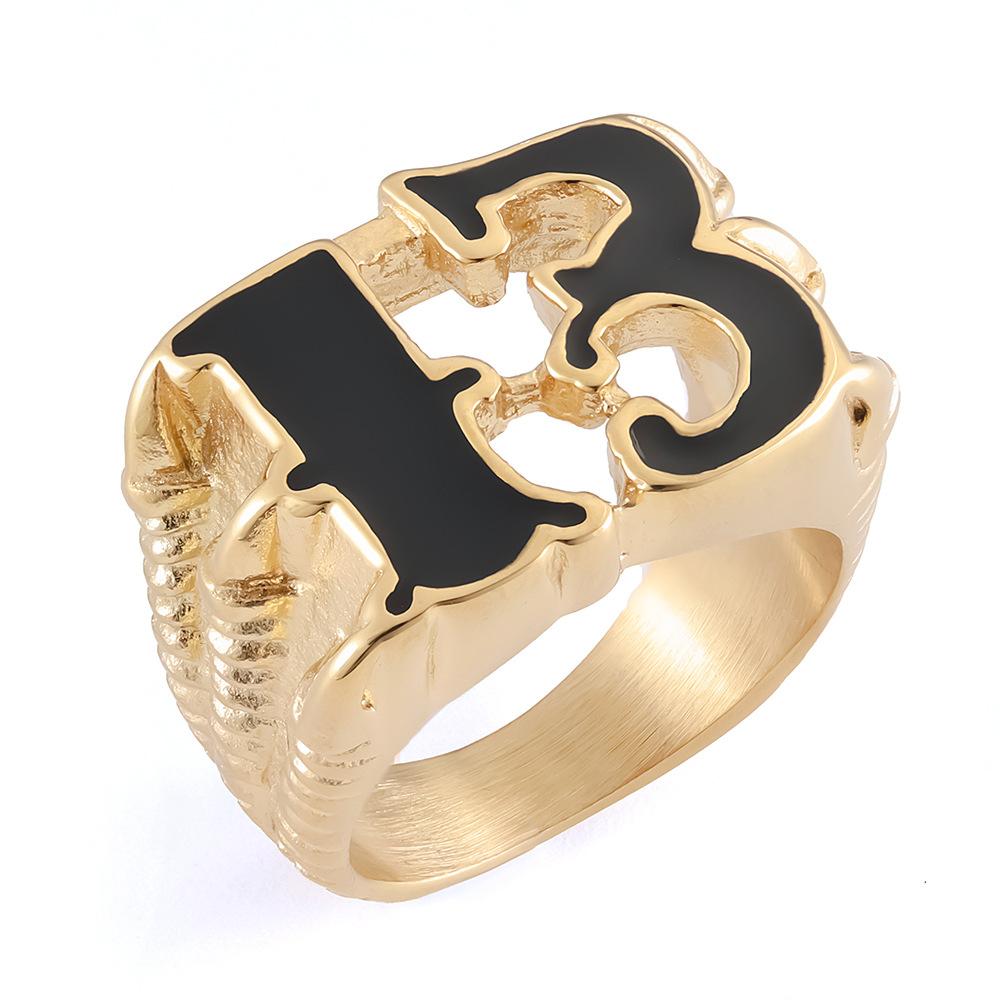 Trend Digital Faith Persönlichkeit Retro 316 Edelstahl Drachenklaue 13 Glückszahl Digital Titanstahlring