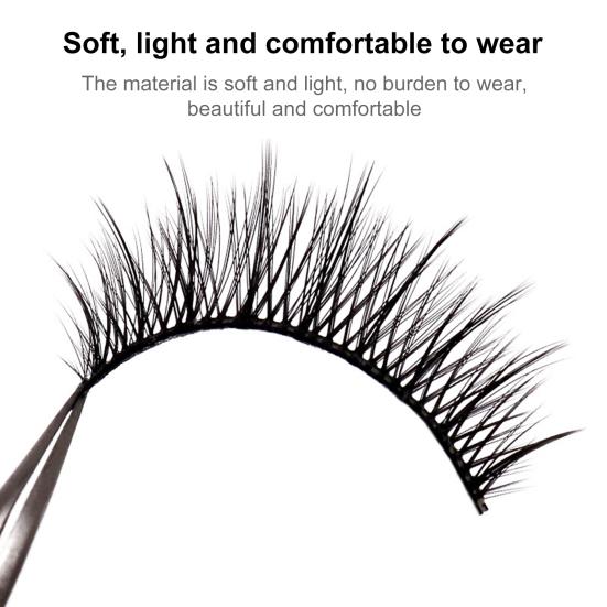 Yousheng 3 Paar Falsche Wimpern Natürlich Bequem zu Tragen Faser Gekreuzt Make-up Extensions Augenwimpern für Ankleideraum