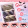 148 Clusters Mix And Match Thick C-Song False Eyelash Set Natural Curl Diy Segmented Eyelashes