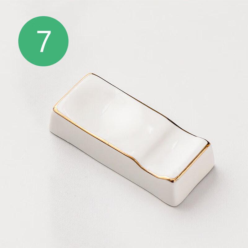 White Ceramic Chopstick & Spoon Rest