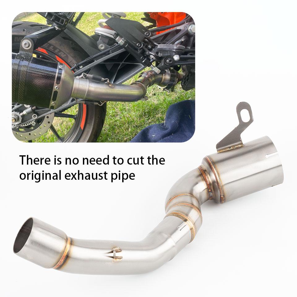 For KTM RC125 RC200 250 ADV 250 DUKE 390 ADV 390 DUKE exhaust Pipe Motorcycle Exhaust link pipe adv390 exhaust