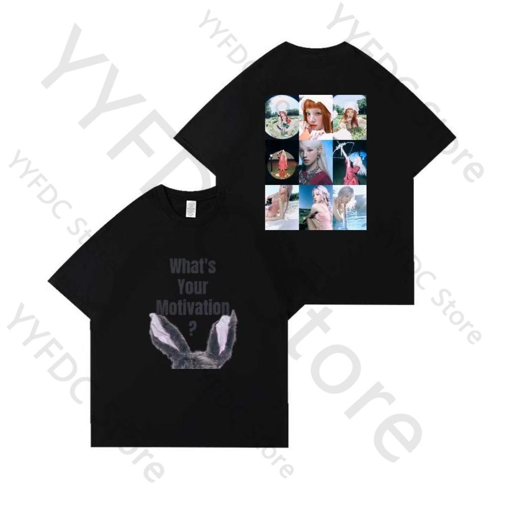 Gidle YUQI Koszulka Album Motywacja Ten Sam Nadruk Koszulka Kpop Idle Unisex Kobiety Młodzież Lato Bawełna Krótki Rękaw Koszulki