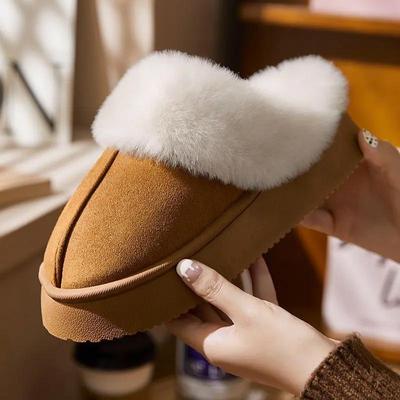 Women's and Men's Non-Slip Indoor/Outdoor Cotton Slippers - Warm, Thick-Soled, Velvet-Lined, Autumn/Winter Collection