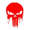 Car Sticker Self-adhesive Waterproof PET Reflective Material Bloody Skull Design Sticker for Car