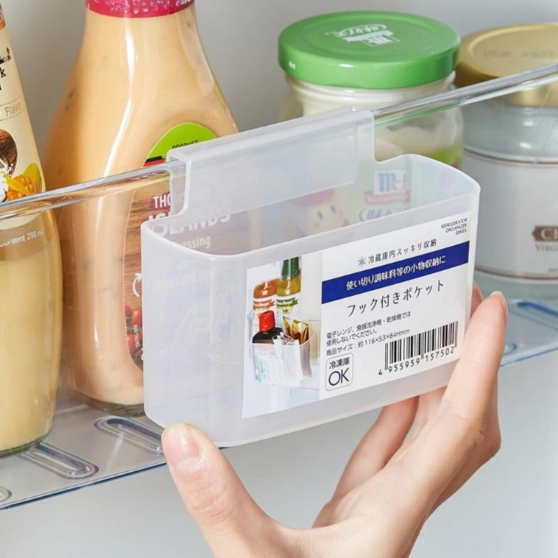 1Pcs Sliced Cheese Holder For Fridge, Refrigerator Side Door Organizer, Hanging Storage For Kitchen, Storing Seasoning Box
