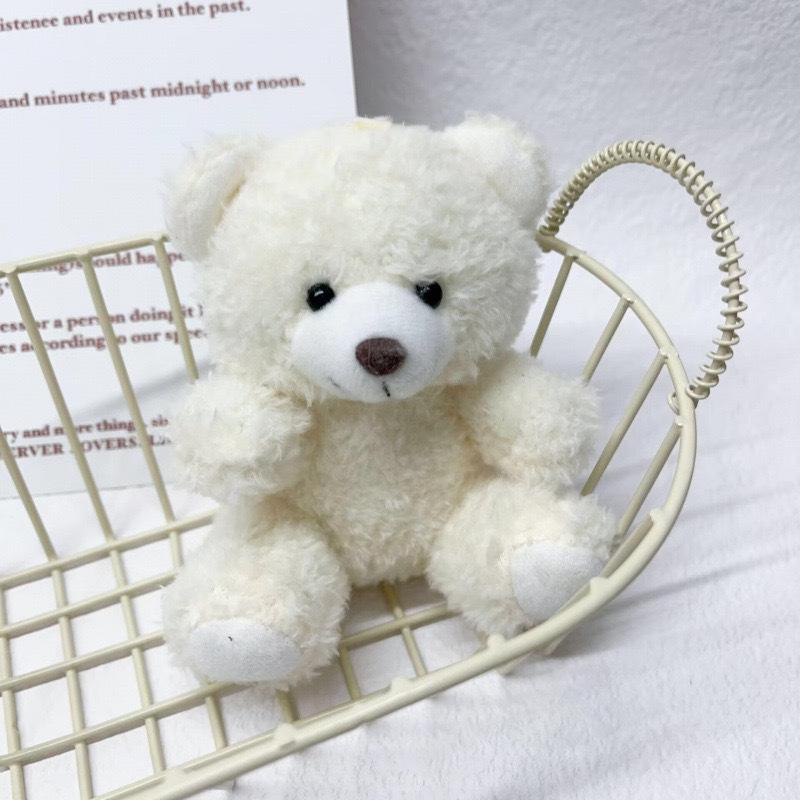 Camera Teddy Bear Pendant Plush Keychain - Creative Gift for Couples