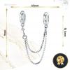Charms Chain 925 Security Double Cubic Zirconia Beads Crystal