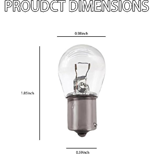 10 PCS 1141 Car Brake Bulb, 12V 21W BA15S Flat Angle Single Light Turn Signal Light, Super Bright Light Tail Light Replacement, Universal Brake