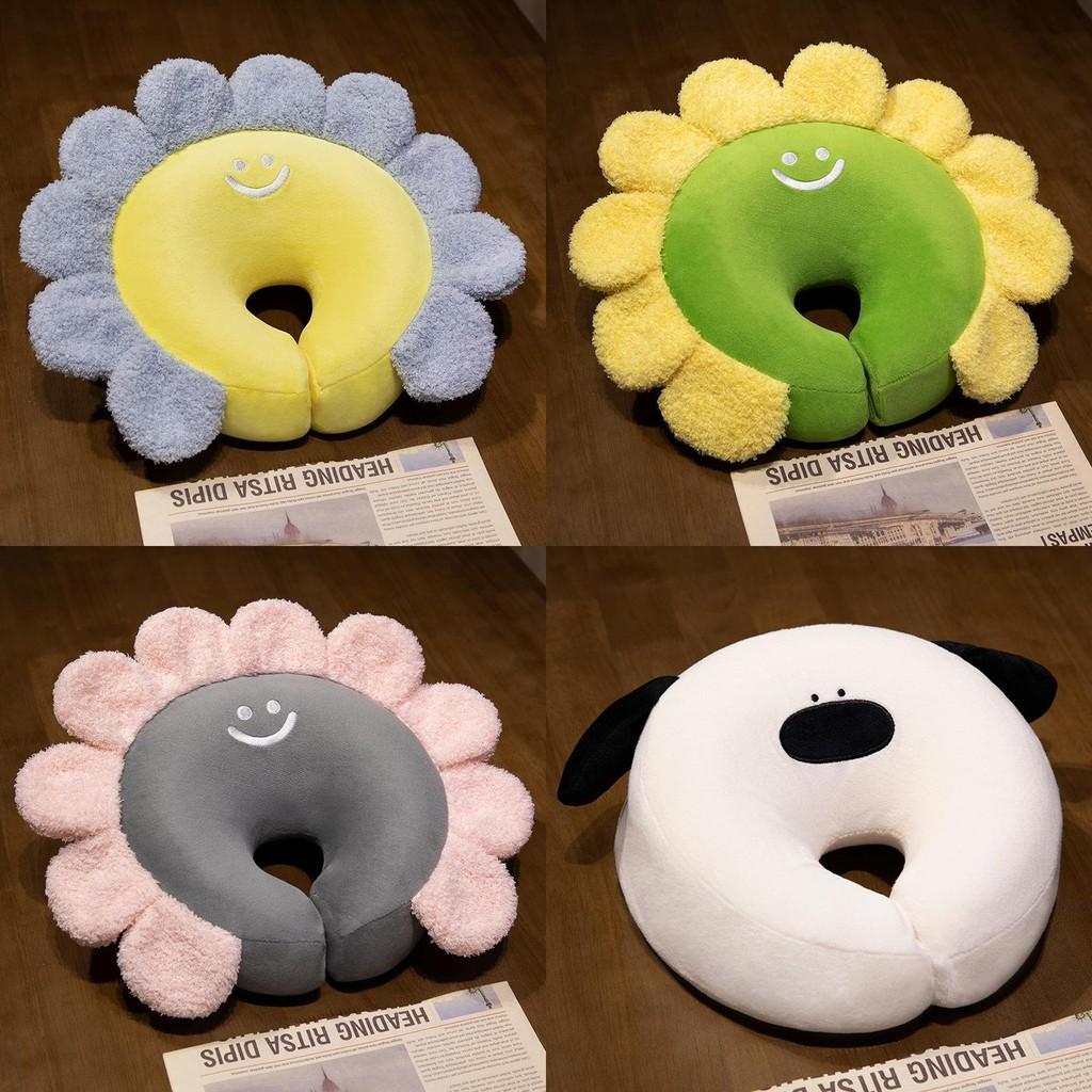 Adorable Cartoon Sunflower Memory Foam Nap Pillow For Kids Desk Rest Removable Cover
